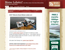 Tablet Screenshot of maineslobster.com